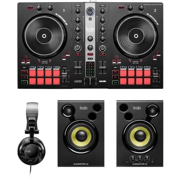 HERCULES DJ ESSENTIALS KIT - DJ Control Inpulse + DJ Monitor 32 Högtalare + HDP DJ60 Hörlurar