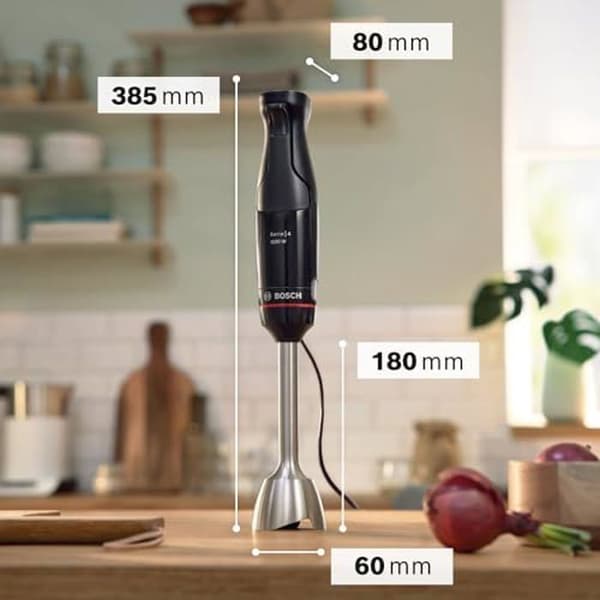 Handmixer - BOSCH - Varinha MSM4B6V2 - 1000 Watt - Dynamisk hastighet - Svart färg