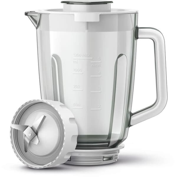Blender - PHILIPS - Serie 3000 HR2291/20 - Glasbehållare - Kapacitet 1.25L - 2 hastigheter - 600W - Vit