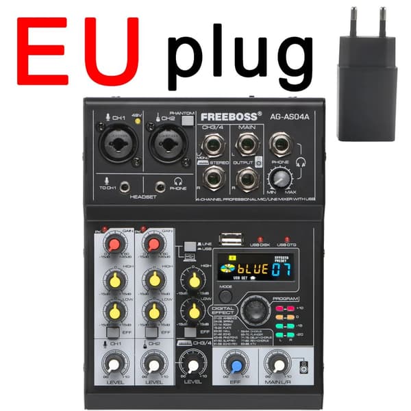 Ljudmixer, Bluetooth-funktionalitet, 88 digitala effekter,EU-kontakt