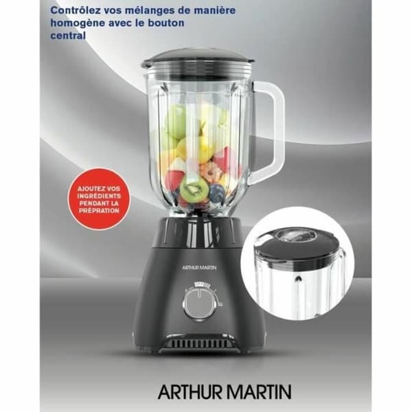 Glasmixer Arthur Martin AMPB40 Transparent 400 W 1,5 L