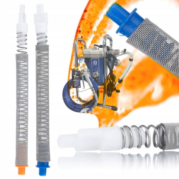 Rosfix FTX 100 mesh fingerfilter, rød til Graco / Airlessco malerenhed + FTX 50 mesh fingerfilter, blå til malerenheden