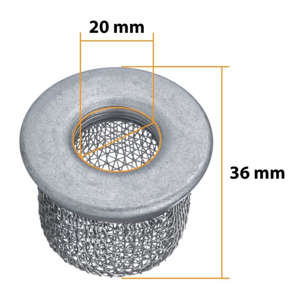 Metallisuodatin 7/8"" 36mm x 20mm maalauskoneelle