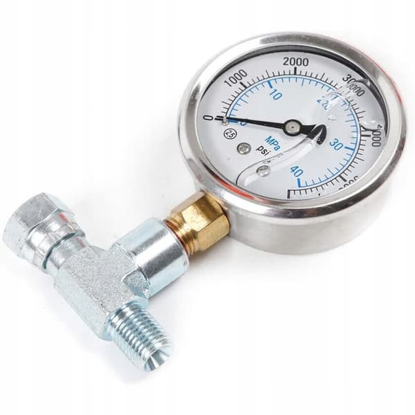 Inline-trykmåler til malerenhed med 1/4" T-stykke