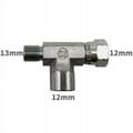Miniatyrbillede 2 af 5: Inline-trykmåler til malerenhed med 1/4" T-stykke