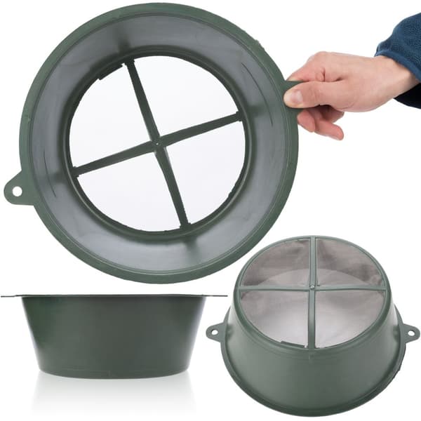 Grön sil för silning av färg (300x230x110mm)