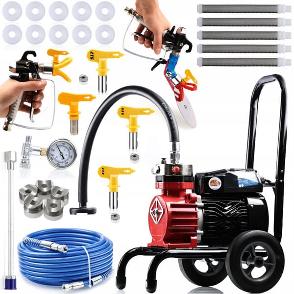 Rosfix Red Strong Storm 1100 RSS05 3500W 22MPA 18L/min Målningsenhet + Tillbehör