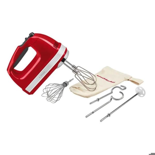 Handmixer - KITCHENAID - 5KHM9212EER - 9 hastigheter - Turbovispar i rostfritt stål
