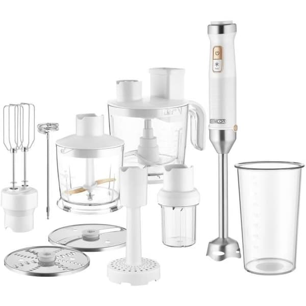 10 i 1 stavmixer - SENCOR - SHB 6551WH - 1500 W - TITANIUM QuadBlade-teknik - Vit
