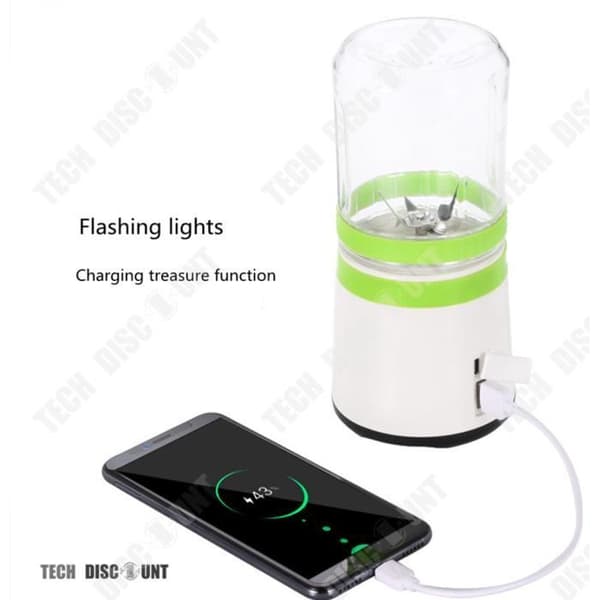 Mini Bärbar Smoothie Blender Baby stavmixer med 500 ml kalebassflaska Bärbar USB uppladdningsbar elektrisk hackare
