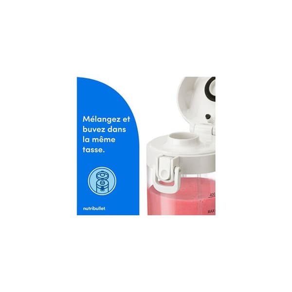 Stavmixer - NUTRiBULLET - NBP003W - Opladdningsbar USB-C - Vit - Kompakt och lätt