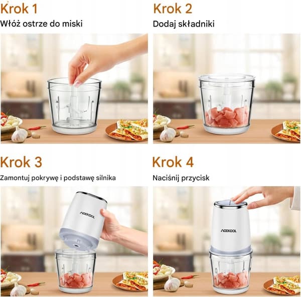 Acekool 300 W Kandeblender Hvid