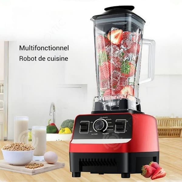 INN Mixeur 2L citruspresser 4500W juice- och smoothie-maskin för hemmabruk krossad iskniv i rostfritt stål med 6 blad 20 hastigheter