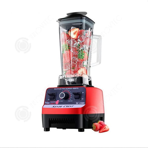 INN Mixeur 2L citruspresser 4500W juice- och smoothie-maskin för hemmabruk krossad iskniv i rostfritt stål med 6 blad 20 hastigheter