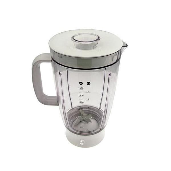 Bol blender / mixeur komplett 1,5l akryl vit för hushållsmaskin