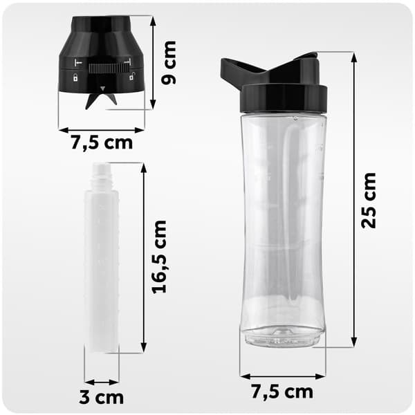 Blenderflaskebeholder 600 ml + køleindsats BD-755 Berdsen
