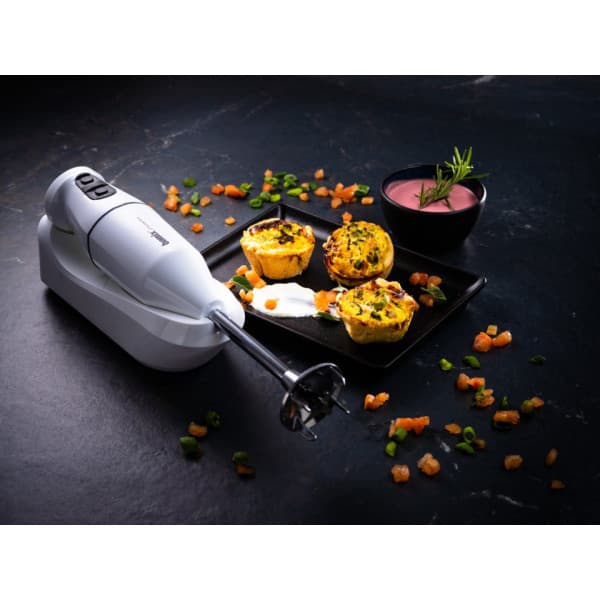 Bamix Cordless PLUS -sladdlös stavmixer, vit