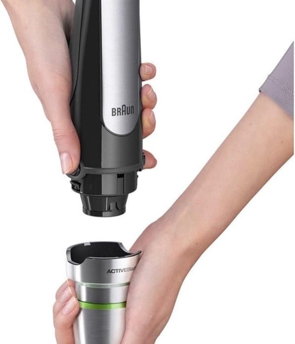 Braun MultiQuick 7 MQ 7045X 1,25 L Stavblender 1000 W Sort, Rustfrit stål