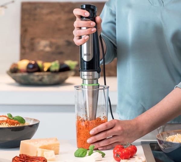 Braun MultiQuick 7 MQ 7045X 1,25 L Stavblender 1000 W Sort, Rustfrit stål