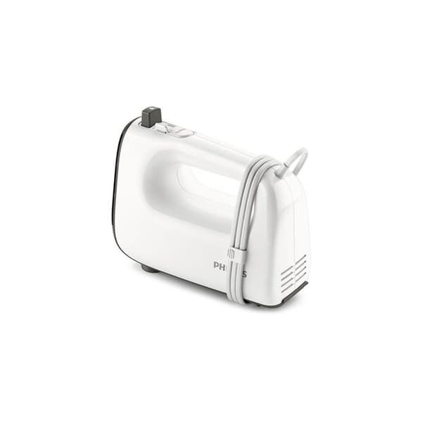 Philips handmixer i 5000-serien - 5 hastigheter - turbofunktion - dubbelvisp + knådning - vit (HR3740/00)