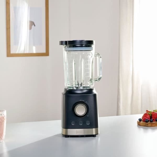 Blender BLACKDECKER BXJB2000E 2000W Glaskanna 1,8L Rostfria stålblad Turbo-funktioner Smoothie Krossad is Sy
