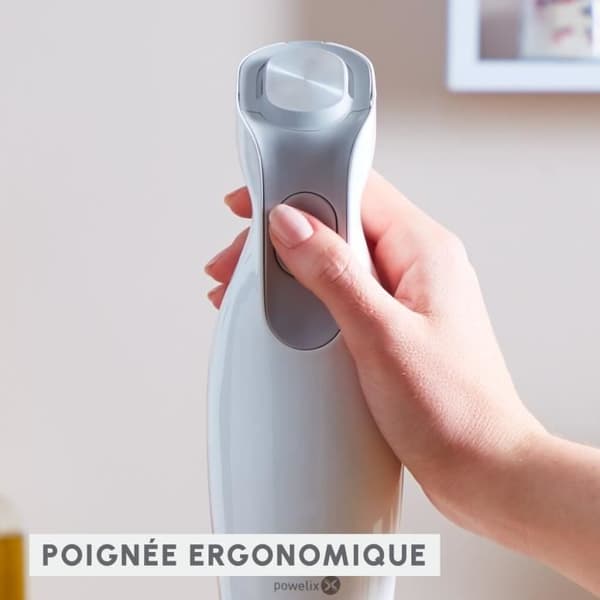 MOULINEX Daily Chef Stavmixer, 600 W, 2 hastigheter, Ergonomisk, Stänksäker fot i rostfritt stål, 4 blad Powelix DD551110