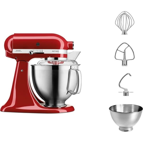 Foodprocessor KitchenAid 5KSM185PSEER Rød 300 W 4,8 L