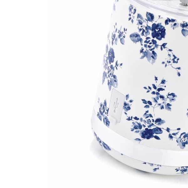 Laura Ashley Bärbar Mixer 100W för Smoothies - Kina Ros - Kapacitet 450ml, USB-laddning, Motor 25 000 varv/min