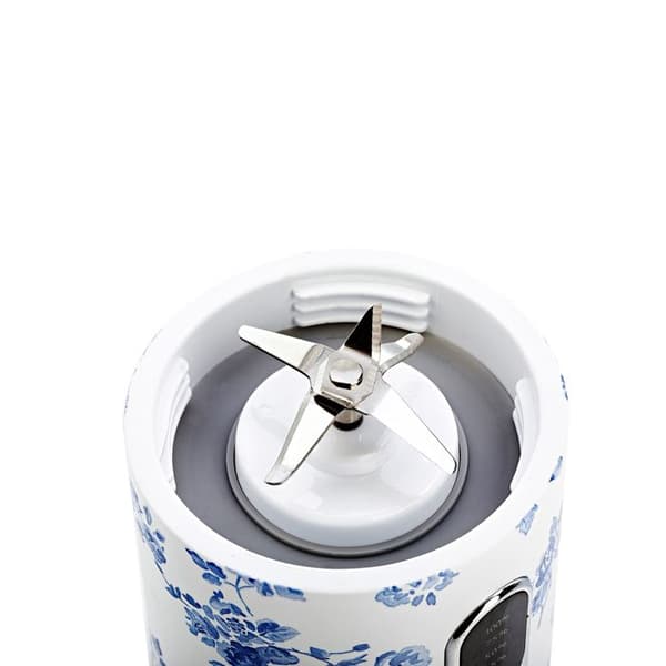 Laura Ashley Bärbar Mixer 100W för Smoothies - Kina Ros - Kapacitet 450ml, USB-laddning, Motor 25 000 varv/min