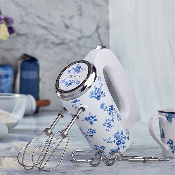 Handmixer 300W - Laura Ashley - China Rose - Flera hastigheter, robusta och hållbara vispar och krokar i rostfritt stål
