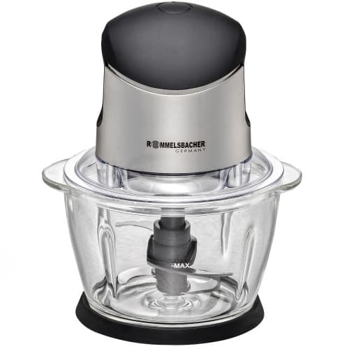 Minihackare 1,0l MZ 400  Glasskål 400W stark motor Svart, Rostfritt stål