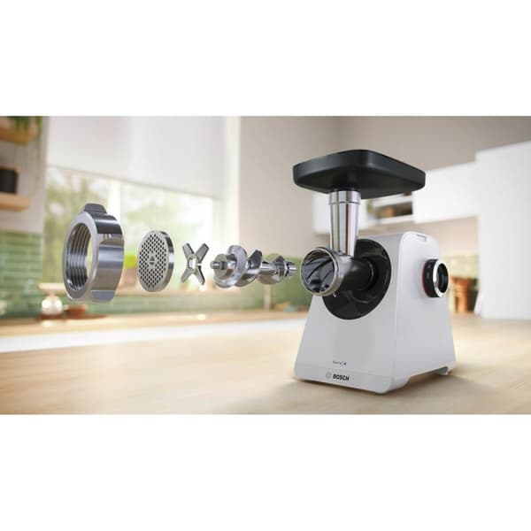 Kötthackare BOSCH MFWS420W Vit Svart Rostfritt stål