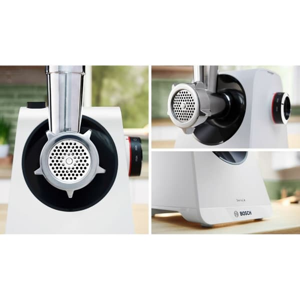 Kødhakker BOSCH MFWS420W Hvid Sort Rustfrit stål