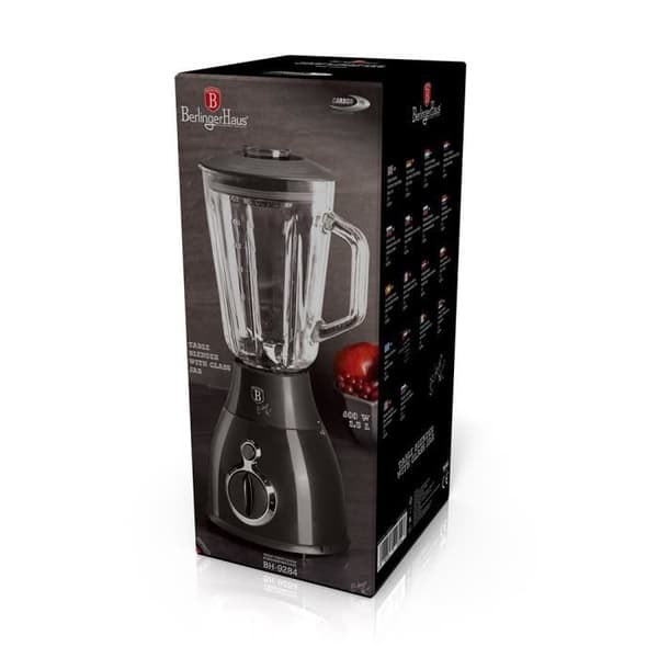 Berlinger Haus mixer Carbon 1,5 liter glas svart