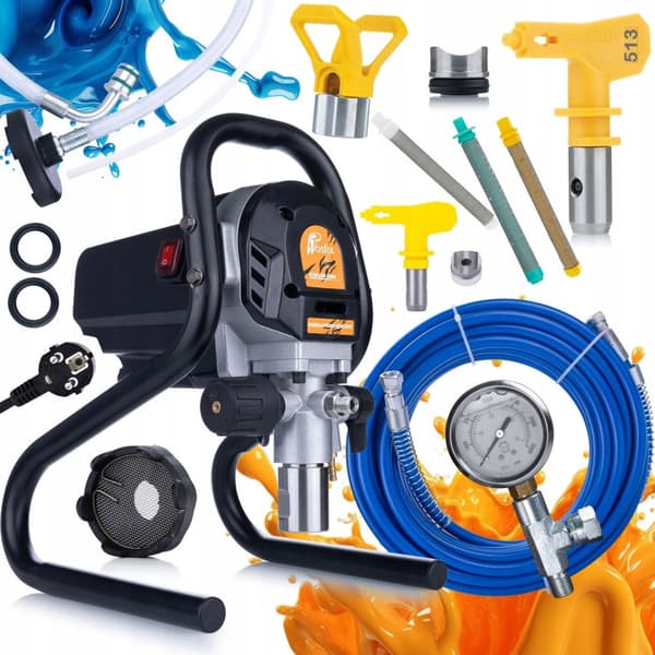 Rosfix Rosfix EcoFlow 1200 maalauslaite, 1,7 l/min, 1200 W + suutin 513 + 3 suodatinta 30, 60, 100
