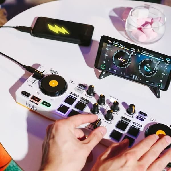 HERCULES DJ CONTROL MIX - Bluetooth DJ-kontroller för smartphone (iOS och Android) - App djay - 2 kanaler