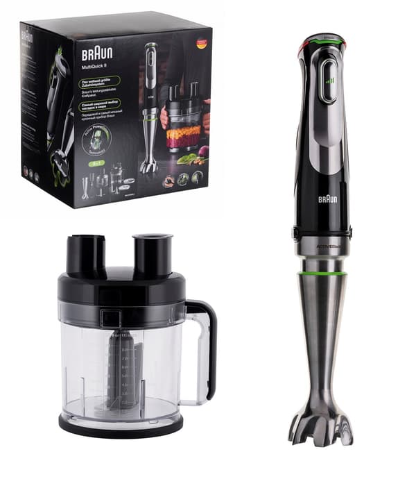 Braun MultiQuick 9 MQ 9195XLI 2 L Stavblender 1200 W Sort, Rustfrit stål