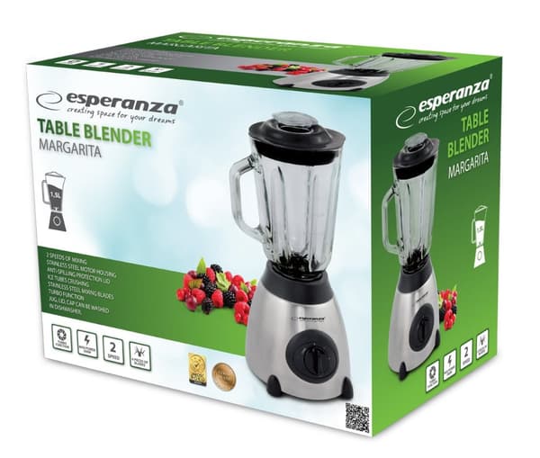 Esperanza EKM020 Mixer 500W 1,5L Rostfri / Svart