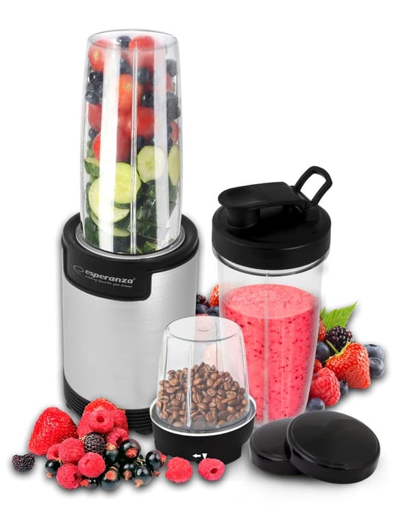 Esperanza EKM030 Nutri blender / Personlig blender 9 i 1 900W Sølv