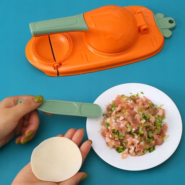 2-i-1-dumplingmaskin, rund dumplingformmaskin, manuell dumplingmaskin