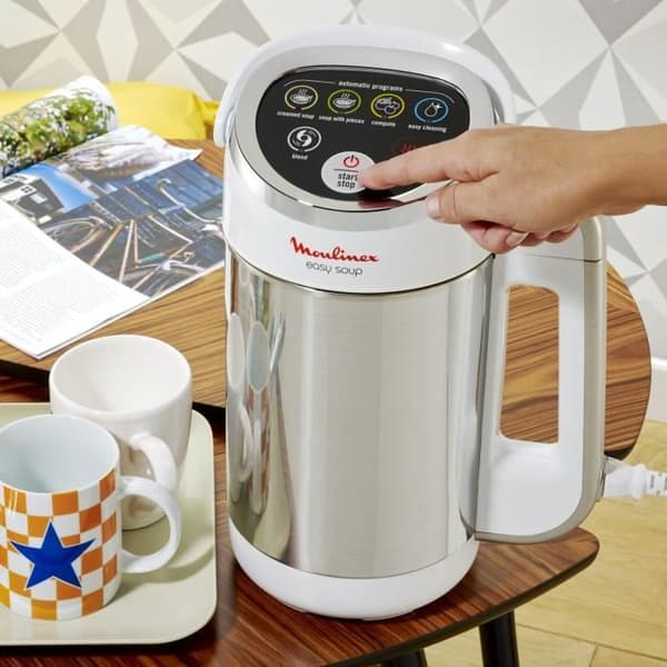 MOULINEX Uppvärmd mixer 1,2L, Soppmixer, Smoothies, Easy Soup, 5 program, Dubbelvägg, Håll varm, 1000W LM841110