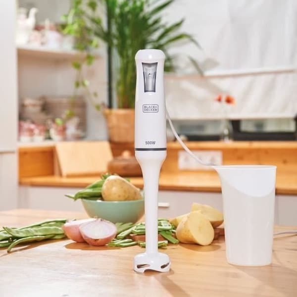BLACK & DECKER - Stavmixer - 500W - vit - BXHB500E