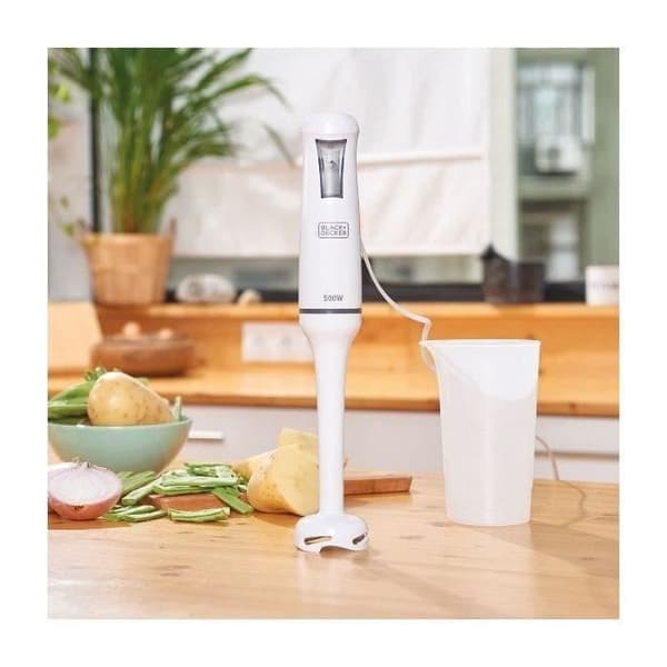 BLACK &amp; DECKER - Stavmixer - 500W - vit - BXHB500E