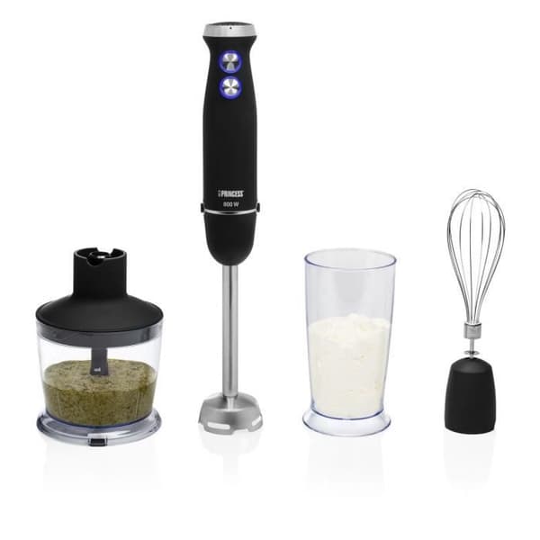 PRINCESS 800W stavmixer Svart - Tillbehör ingår