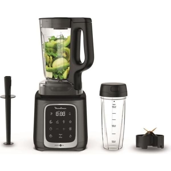MOULINEX Blender InfinyMix+ Smoothie Mixer, 1,75 L tritan skål, 600 ml vattenflaska, 5 automatiska program, 1600W LM91HD10