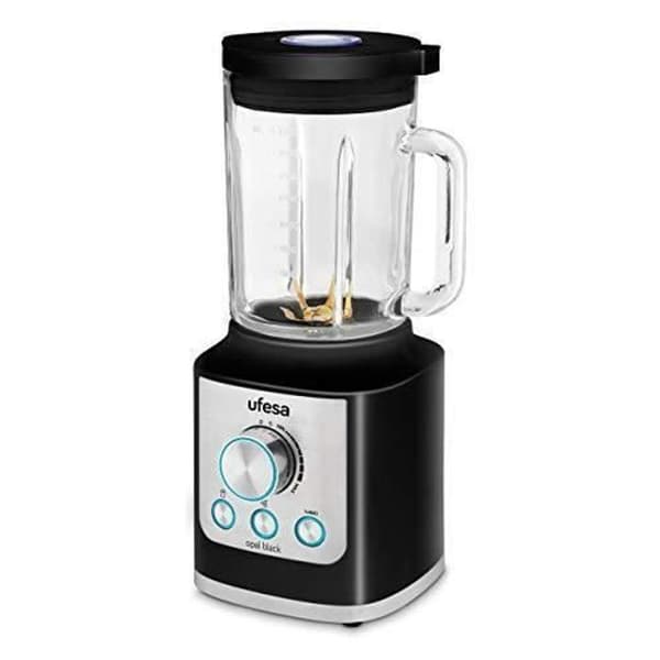 Ufesa BS4950B Opal Black Ultra kraftfull mixer 2100 W, 1,8 L glasbehållare, elektronisk hastighetskontroll, program