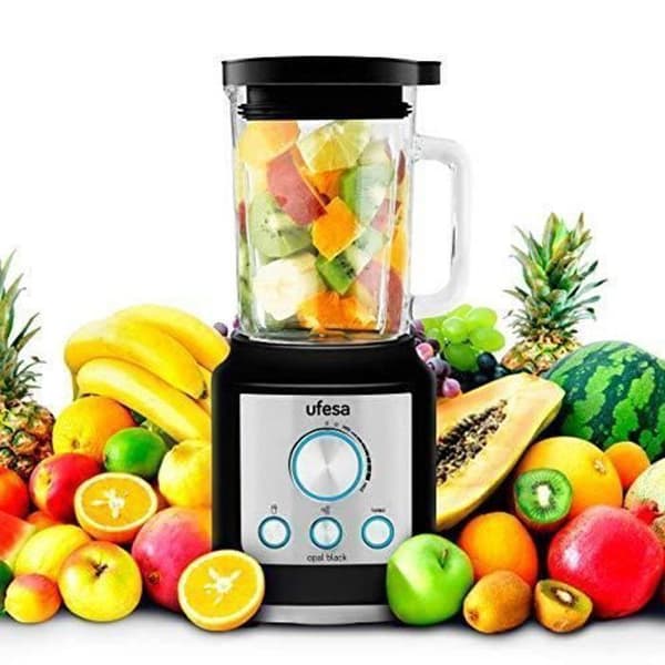 Ufesa BS4950B Opal Black Ultra kraftfull mixer 2100 W, 1,8 L glasbehållare, elektronisk hastighetskontroll, program