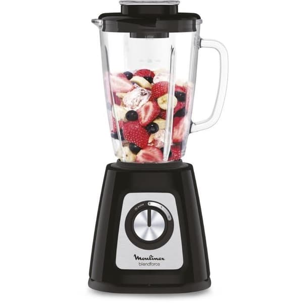 MOULINEX LM430810 Blender Blendforce - Glas - Svart