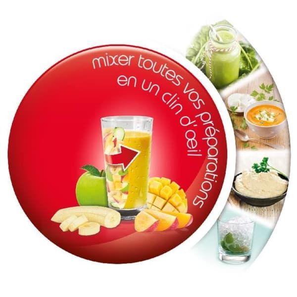 MOULINEX LM430810 Blender Blendforce - Glas - Svart