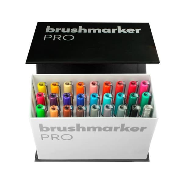 Brushmarker PRO Karin Mini Box markörset - 26 färger + mixer
